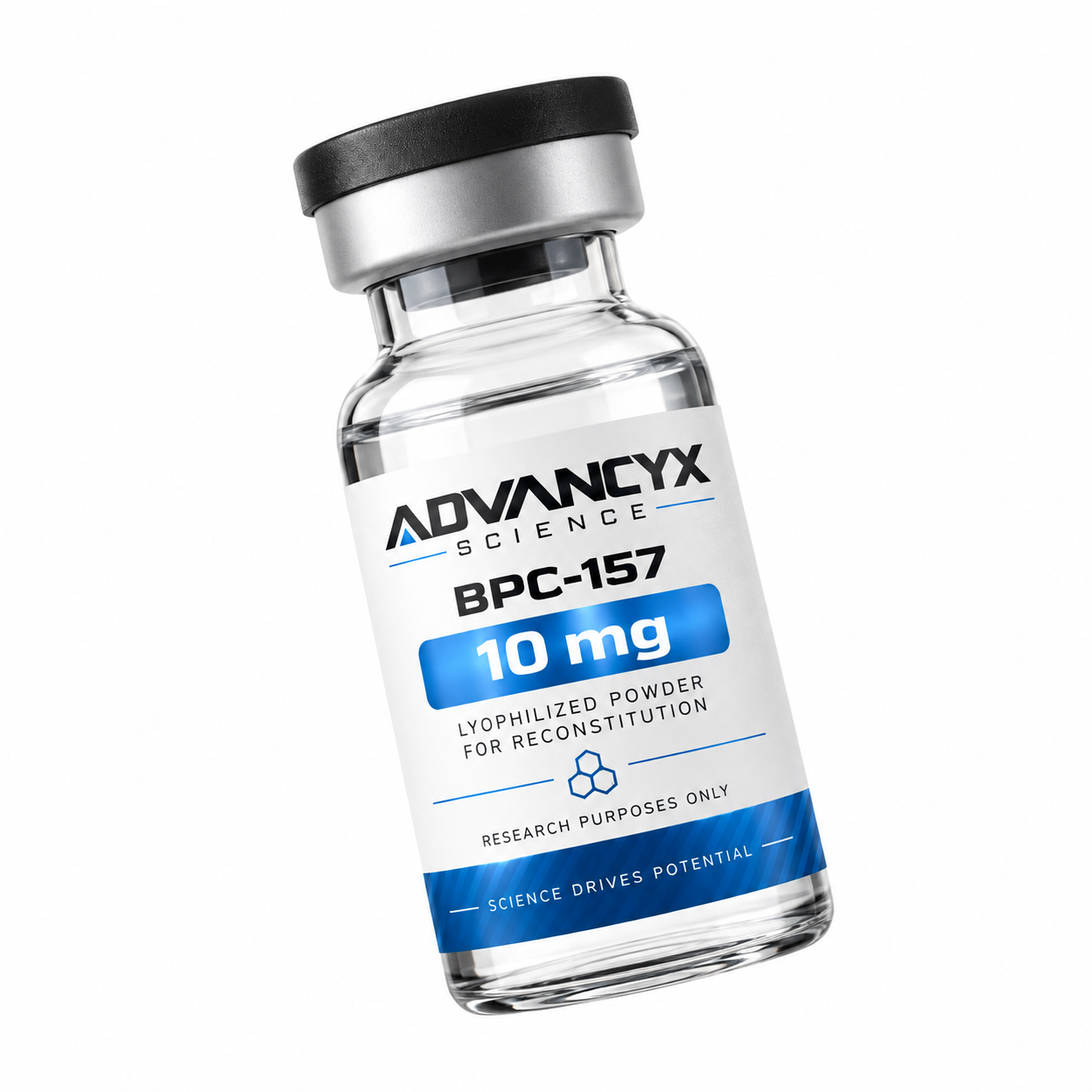 BPC-157 research vial by Advancyx Science